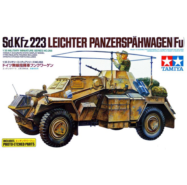 Tamiya 35268 1/35 German Armored Car Sd.Kfz.223 w/Photo Etched Parts - foto 1