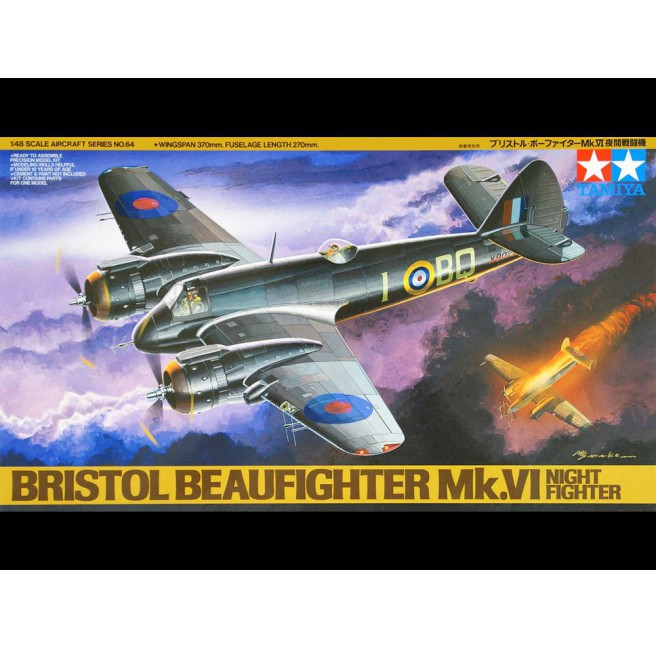 Bristol Beaufighter Mk.VI Night Fighter Model Kit 1/48 Scale by Tamiya