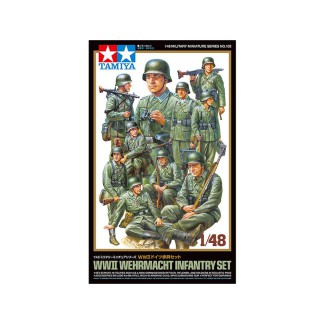 WWII Wehrmacht Infantry Figures Kit 1/48 by Tamiya
