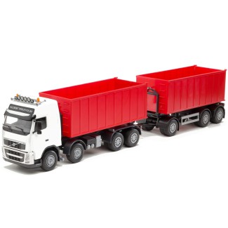 Emek 28852 Volvo FH hakowiec biały z przyczepą - foto 1