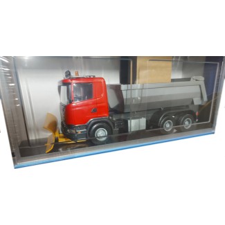 Emek 15505 Wywrotka Scania R z pługiem czerwona