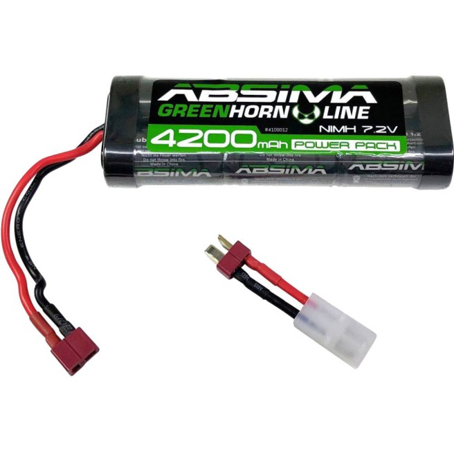 7.2V 4200mAh NiMH Battery Pack with T-Plug and Tamiya Connector