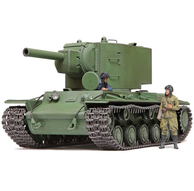 Modell des schweren sowjetischen KV-2 Panzers im Maßstab 1/35 von Tamiya