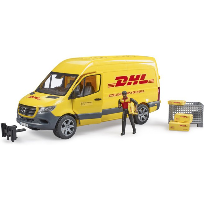 Bruder 02671 | Zabawka Auto MB Sprinter DHL z figurką
