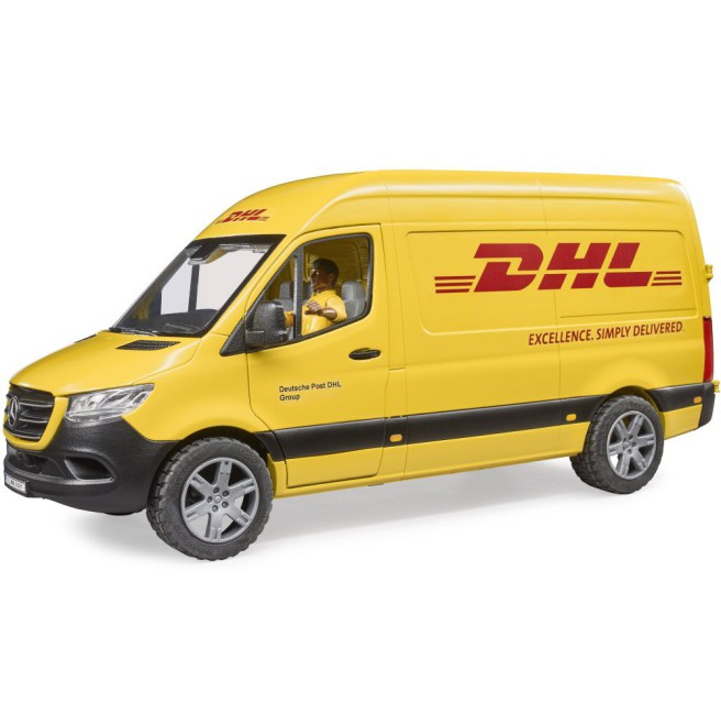 Bruder 02671 | Zabawka Auto MB Sprinter DHL z figurką