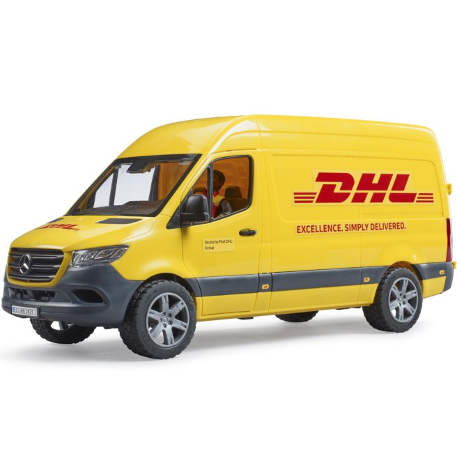 Bruder 02671 | Zabawka Auto MB Sprinter DHL z figurką