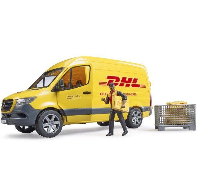 Bruder 02671 | Zabawka Auto MB Sprinter DHL z figurką