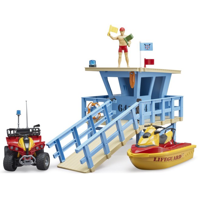 Water Rescue Toy with Quad and Jet Ski