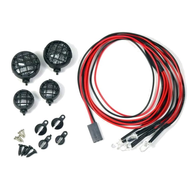 Round LED Fog Lights Kit for Remote Control Off-Road Vehicle