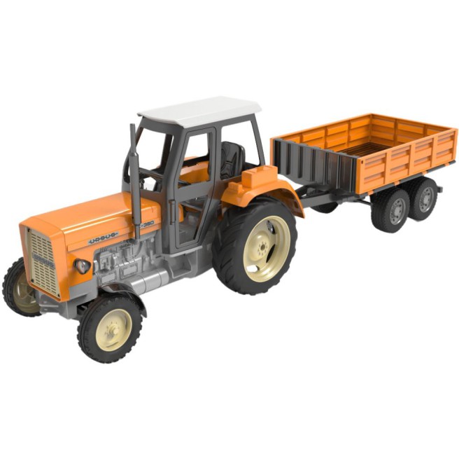 Zabawka traktor Ursus C-360 z przyczepą | Double Eagle E239