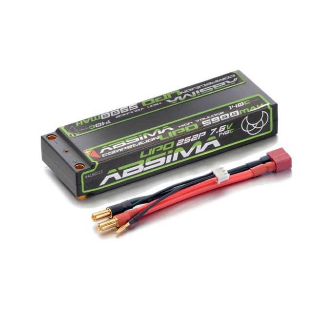 Graphene Lipo Battery 7.6V 5900mAh 140C 2S2P HV by Absima