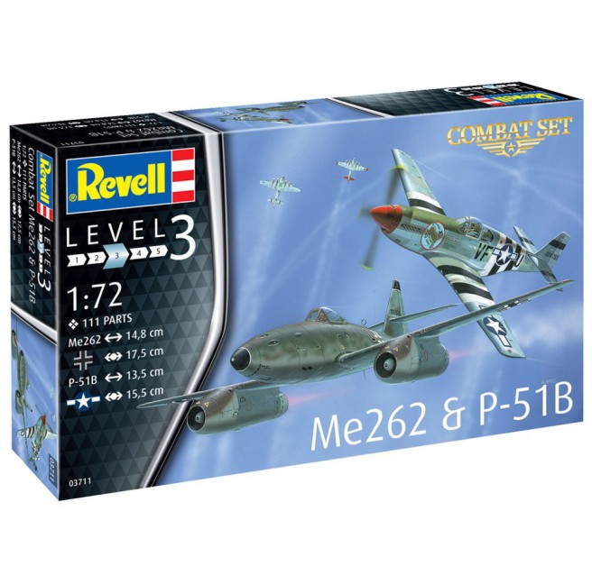 Revell 03711 | Flugzeugmodellbausatz ME262 & P-51B 1:72