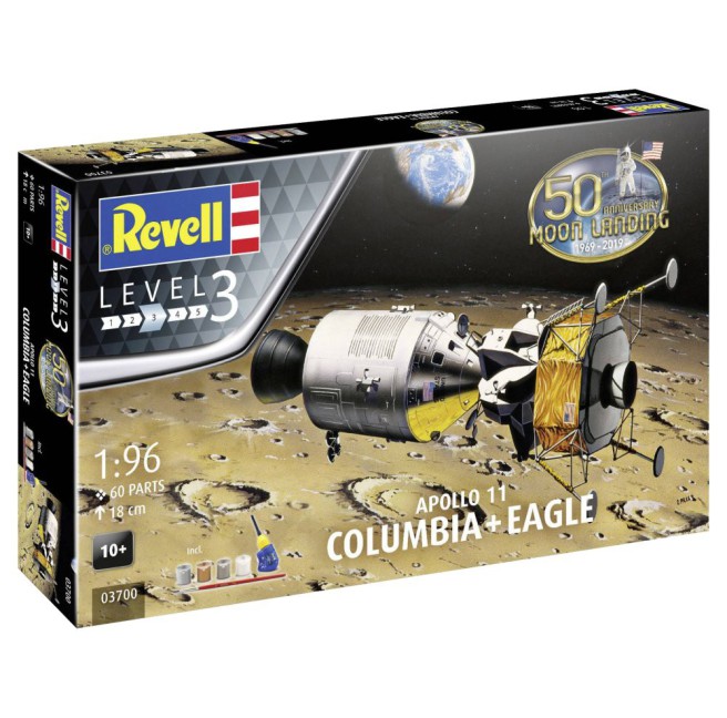 Revell 03700 Apollo 11 Columbia + Eagle Modellbausatz 1:96
