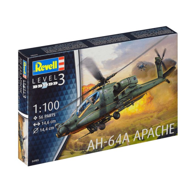 1/100 AH-64A Apache Helicopter Model Kit by Revell 04985