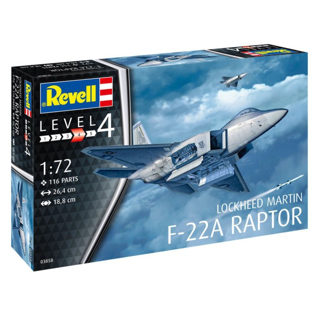 Lockheed Martin F-22A Raptor Model Kit 1:48 Scale by Revell