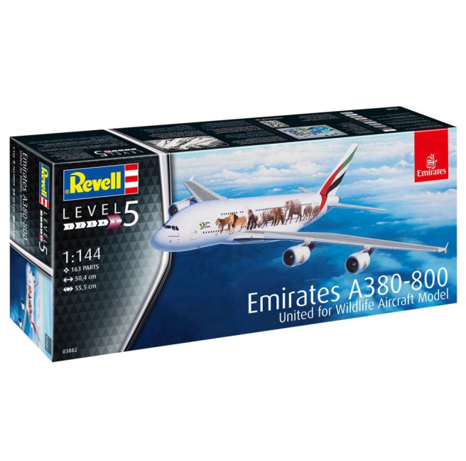 Airbus A380-800 Emirates "Wild Life" Modellbausatz 1:144