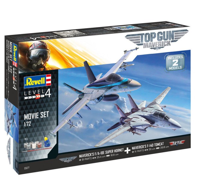 Military Aircraft Model Kit Gift Set | F-14D and F/A-18E Top Gun Edition by Revell 05677