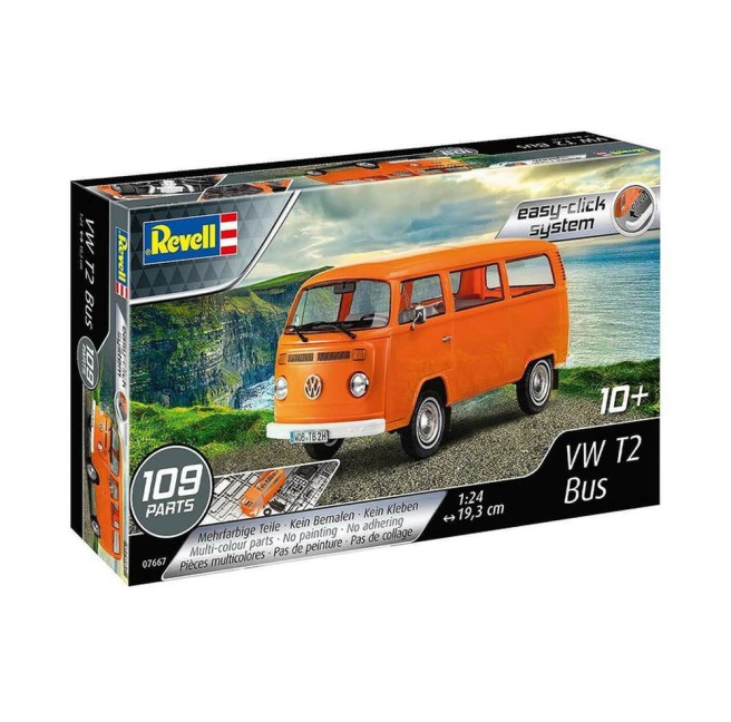 Volkswagen T2 Bus Model Kit 1/24 Scale Easy Click System by Revell