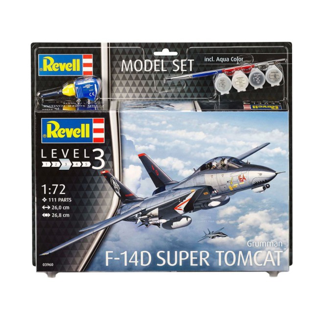 1/72 Scale F-14D Super Tomcat Model Kit with Paints | Revell 63960