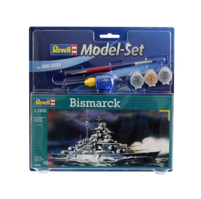Schiffsmodell Bismarck 1:1200 Modellbausatz von Revell