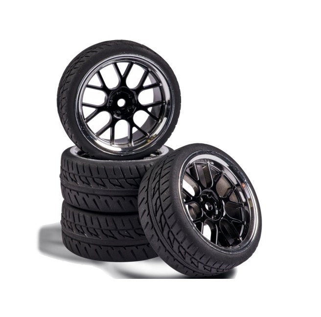 1:10 26mm 4WD On-road Y Black Wheels by Carson