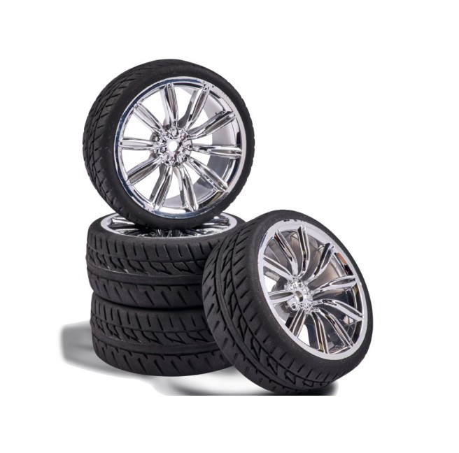 1:10 26mm 4WD On-road Wheels M Chrome