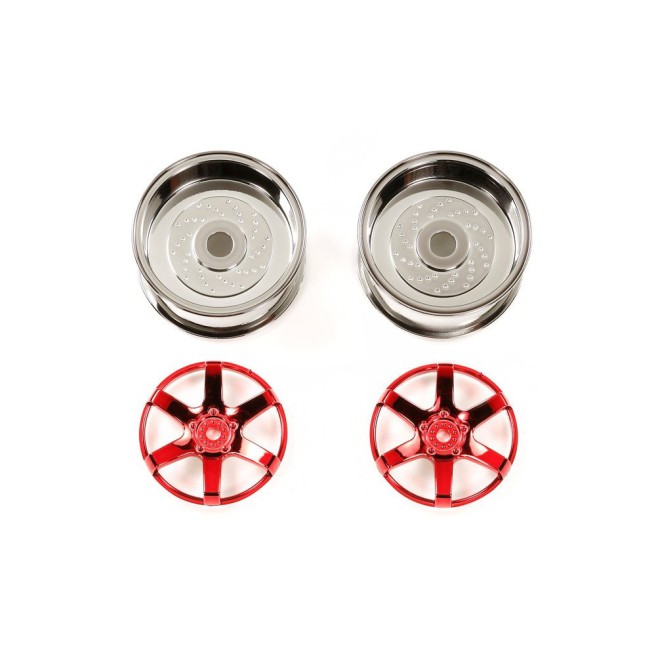 1:10 26mm Red Metallic Offset Wheels by Tamiya