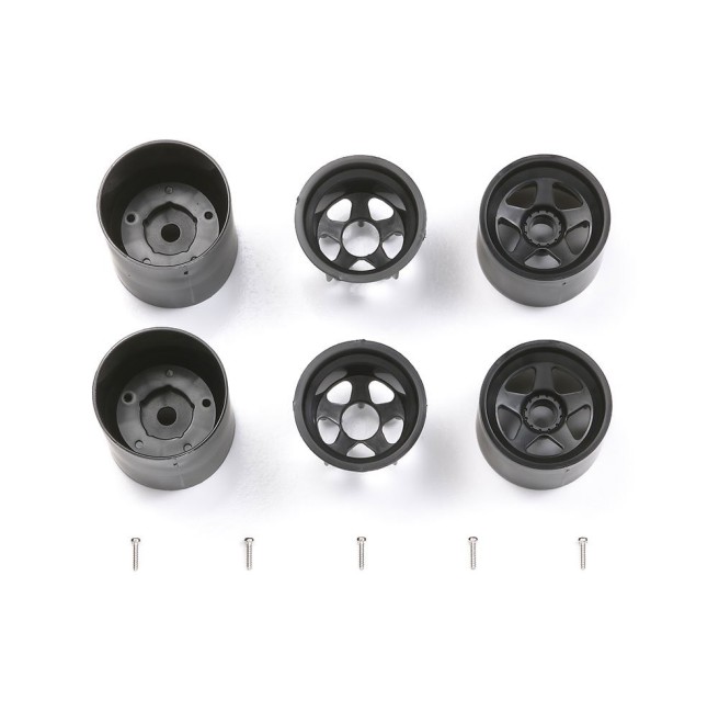 1:10 Black Spoke Wheel Set for Tamiya F103RC