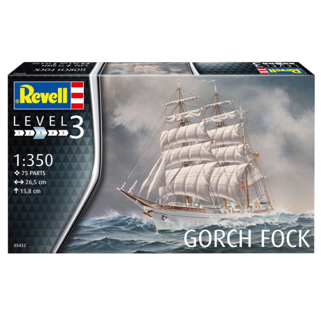Gorch Fock Training Sailboat Model Kit 1/350 by Revell