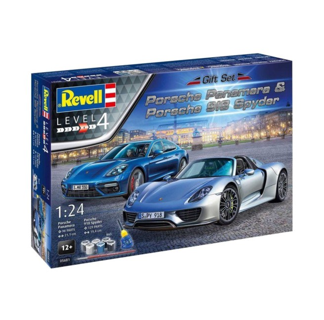 Porsche Panamera and Porsche 918 Spyder Model Kit 1:24 Scale by Revell