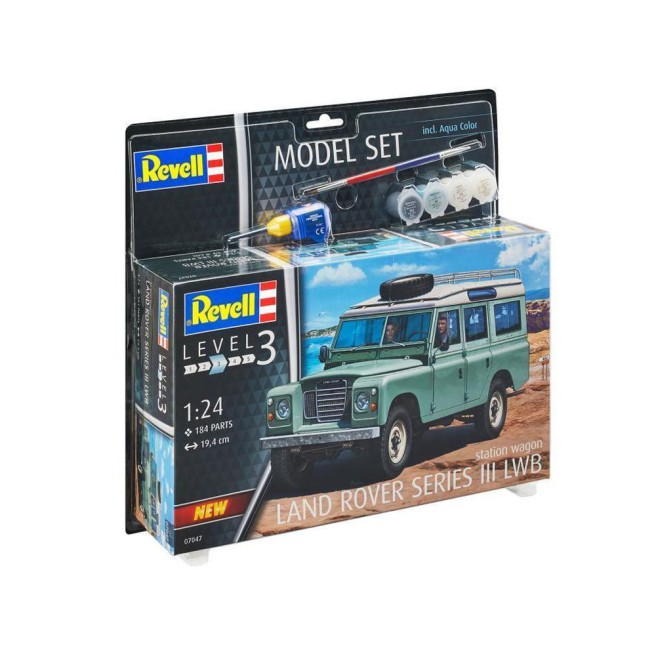 Land Rover Series III Model Car Kit 1:24 Scale with Paints and Tools