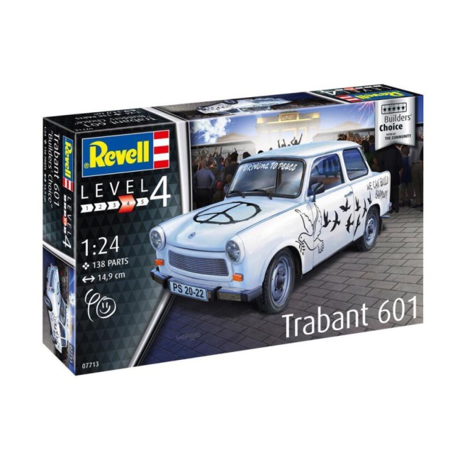 Trabant 601 Model Car Kit 1/24 Scale with Paints and Tools