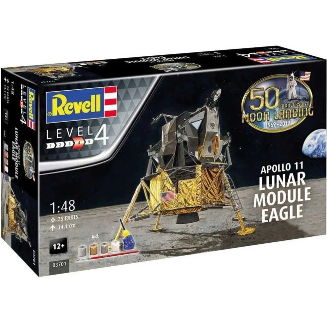 Apollo 11 Lunar Module "Eagle" 1:48 Scale Model Kit with Paints and Tools