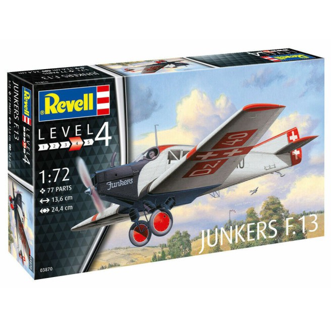 Junkers F.13 Passagierflugzeug Modellbausatz 1:72 von Revell