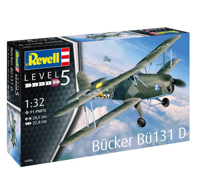 1/32 Samolot do sklejania Bücker Bü-131 Jungmann | Revell 03886