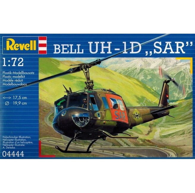 Bell UH-1D SAR Helicopter Model Kit 1/72 Scale by Revell