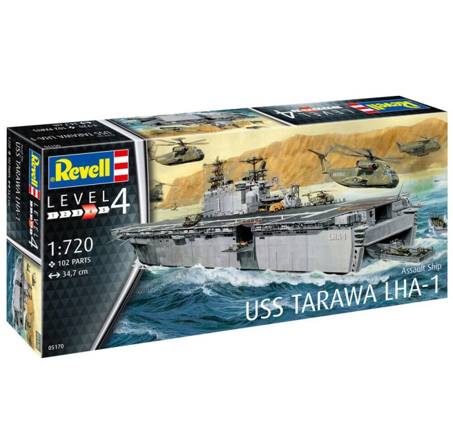 USS Tarawa LHA-1 Assault Ship Model Kit 1:720 by Revell