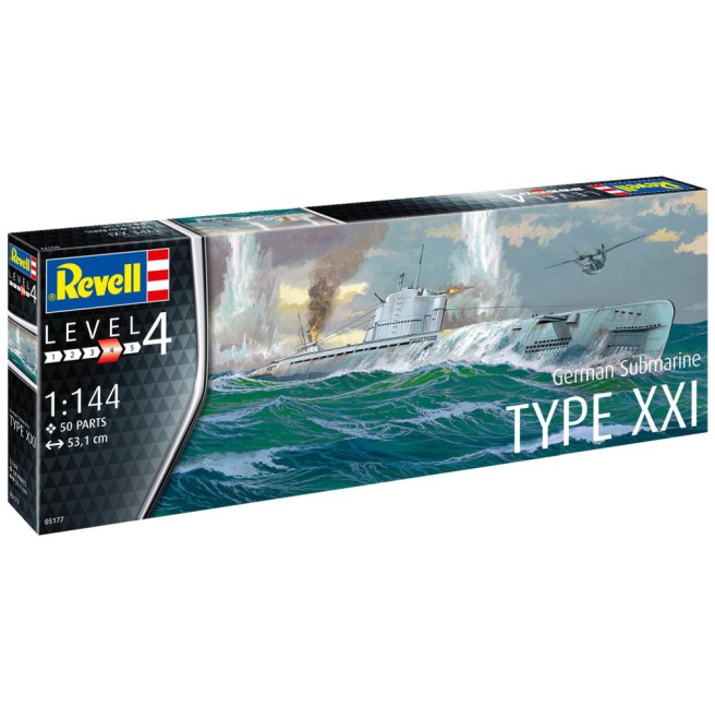 Revell 05177 German Submarine Type XXI 1:144 Model Kit