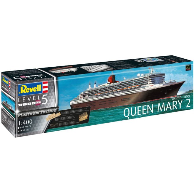 Queen Mary 2 Modellbausatz 1:400 - Platin Edition by Revell