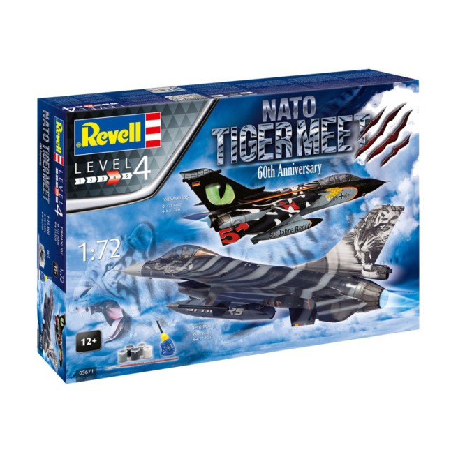 Tornado and F-16 Model Aircraft Kit with Paints and Tools by Revell 05671