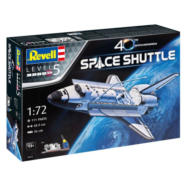 Space Shuttle Columbia Model Kit 1/72 Scale with Paints and Supplies