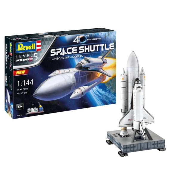 Model do sklejania Columbia z rakietą + farby Revell