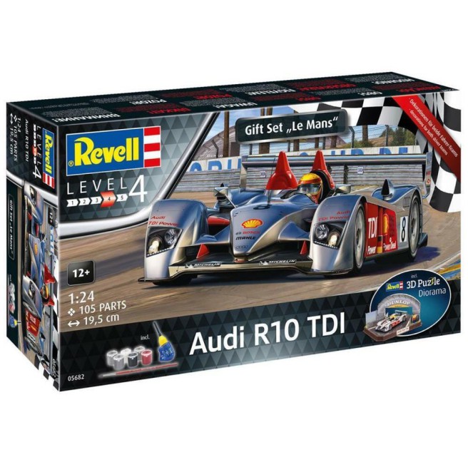 Audi R10 TDI LeMans Diorama Model Kit 1:24 with Paints and Tools