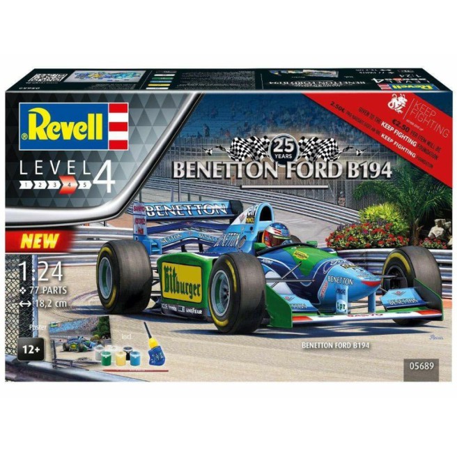 Benetton Ford B194 Model Kit + Paints Set | Revell 05689