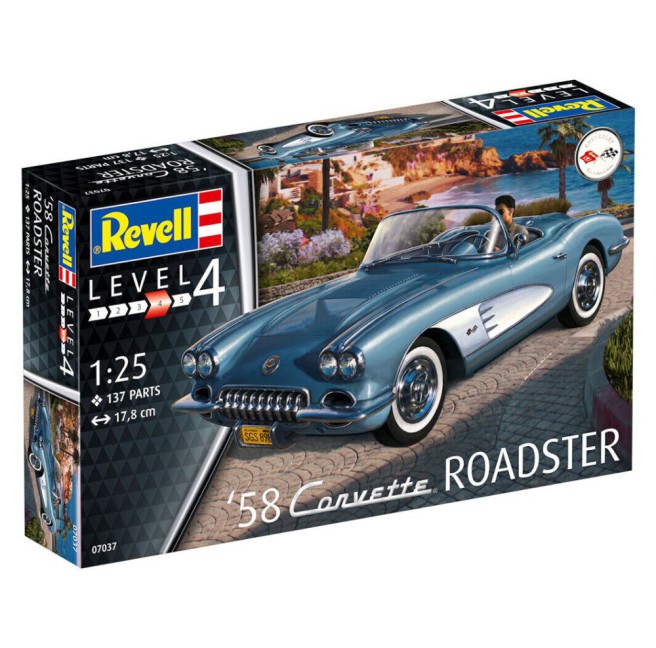 1/25 Samochód do sklejania Corvette Roadster 58 | Revell 07037