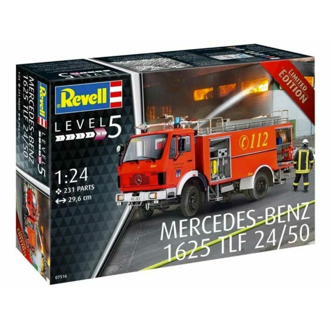 Mercedes 1625 TLF Fire Truck Model Kit by Revell 07516