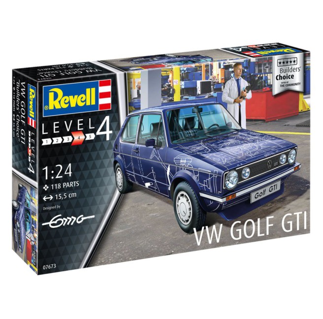 Volkswagen Golf GTI Builders Choice Model Kit 1/24 Scale by Revell
