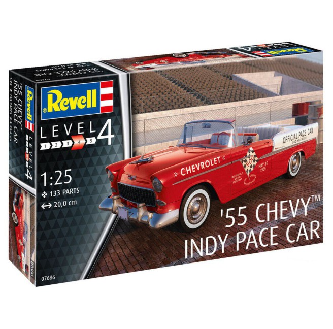1/25 Samochód do sklejania Chevy Indy Pace Car 55 | Revell 07686