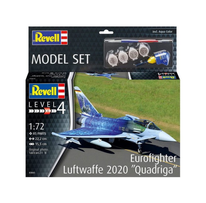 Revell 63843 Eurofighter Luftwaffe 2020 Modellbausatz 1:72 + Farben