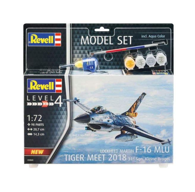 F-16 MLU 31 Sqn Model Kit 1/72 Scale with Paints and Tools